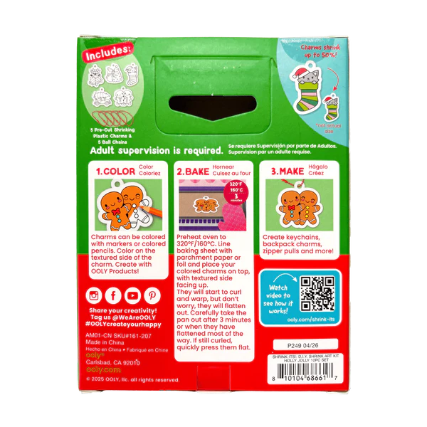 Shrink-Its! Mini DIY Shrink Art Kit - Holly Jolly