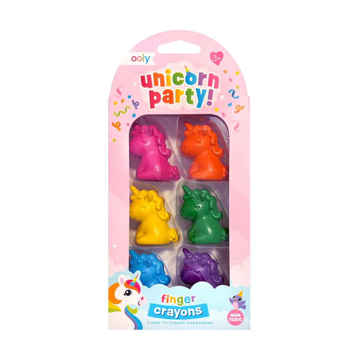 Unicorn Party Finger Crayons - Set of 6