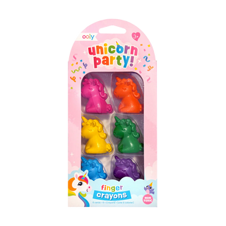 Unicorn Party Finger Crayons - Set of 6 
