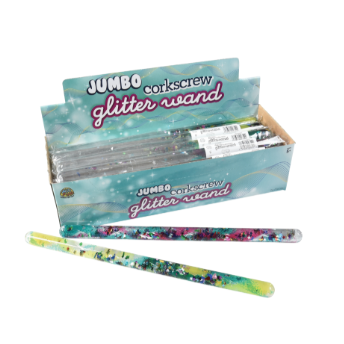 Jumbo Corkscrew Glitter Wand