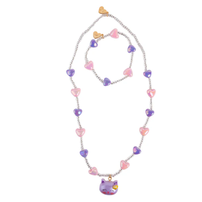 Lovely Kitty Necklace & Bracelet Set