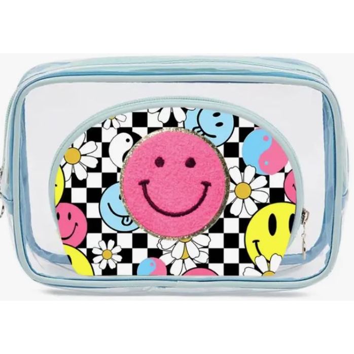 Varsity Smiley Cosmetic Bag