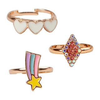 Boutique Heart Star Rings - 3 pcs 