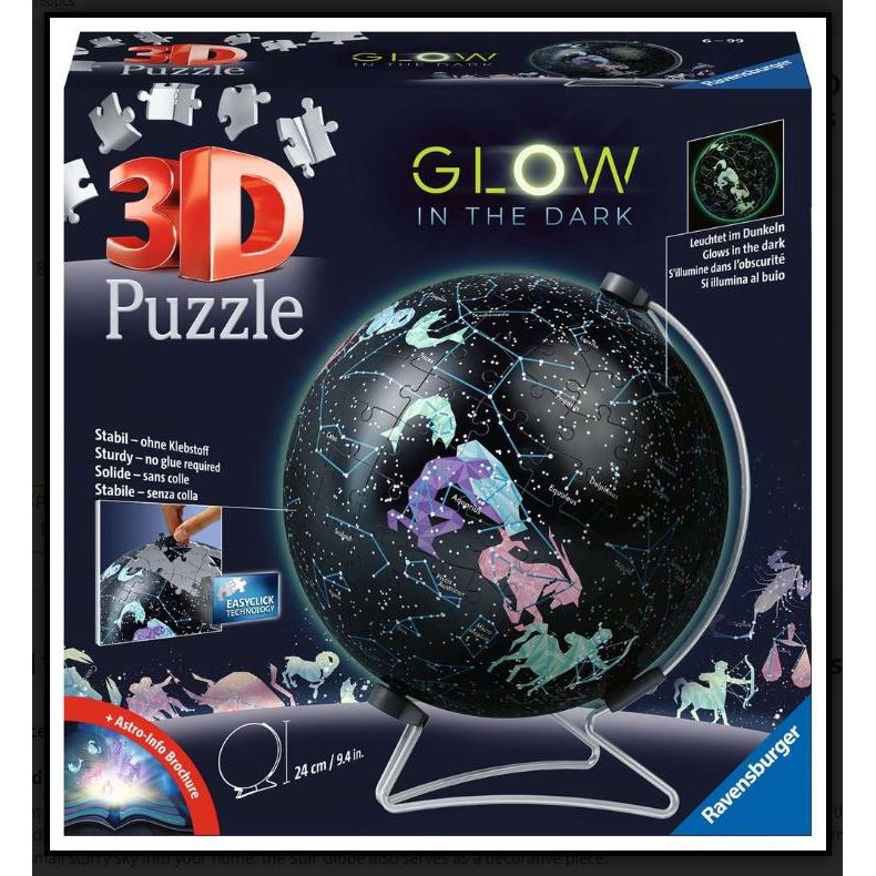 Glow in the Dark Star Globe 3D Puzzle
