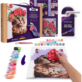 Painting By Numbers - A Cat in a Flower Crown 