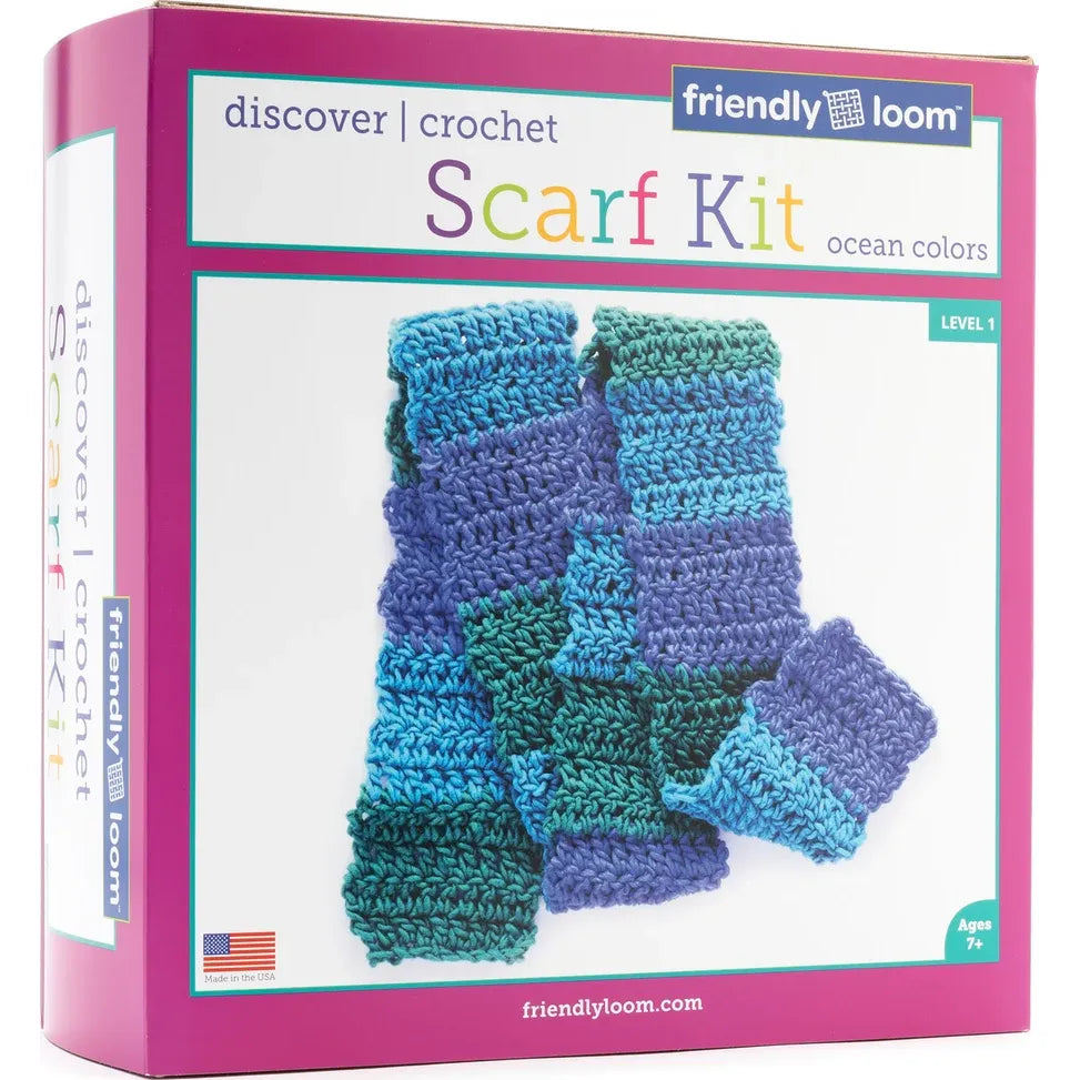 Discover Crochet Scarf Kit - Ocean