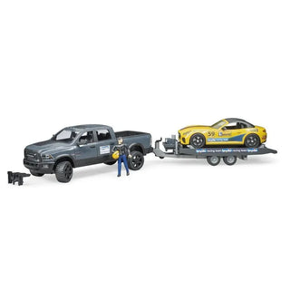 Bruder 02504 Ram 2500 Power Wagon and Roadster Racing Team 