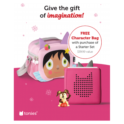 Toniebox Starter Set w/ Buddy Bag Pink with Fairy Buddy Bag