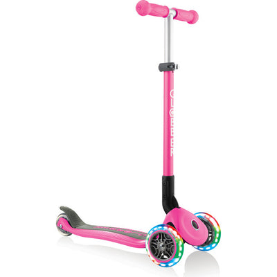 Primo Foldable Scooter With Lights Deep Pink