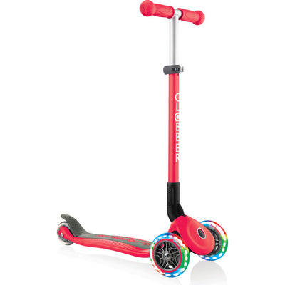 Primo Foldable Scooter With Lights Red