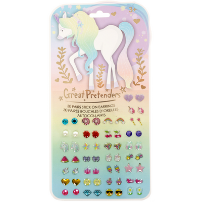 Sticker Earrings Whimsical Unicorn
