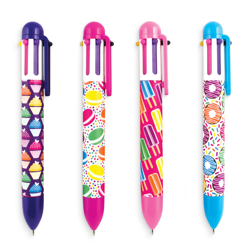  Sikao 6-in-1 Multicolor Pens, 24 Pack Multi Color Pens All In  One, Multicolored Pens, Rainbow Pens, Bulk Party Favors, Classroom Prizes,  Goodie Bag Stuffers for Kids Grils, Valentines Day Cool