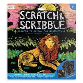 Scratch & Scribble Art Kits Colorful Safari
