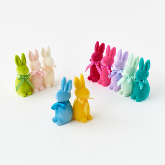 Easter Flocked Bunnies & Eggs