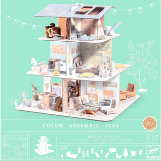 Color, Assemble  & Play Doll House 
