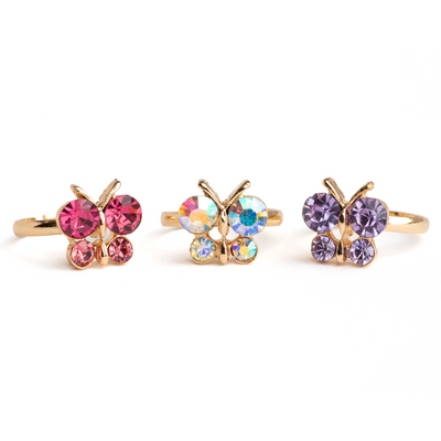 Boutique Jewelry Ring Sets Butterfly Gem Rings