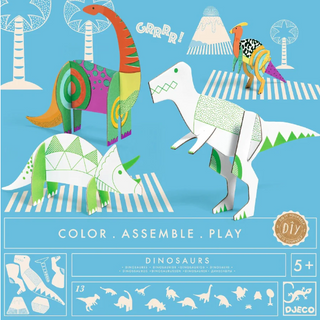 Color, Assemble  & Play Dinosaurs 