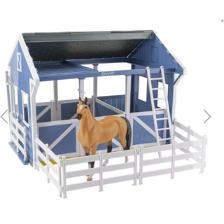 Deluxe Country Stable with Horse & Wash Stall 