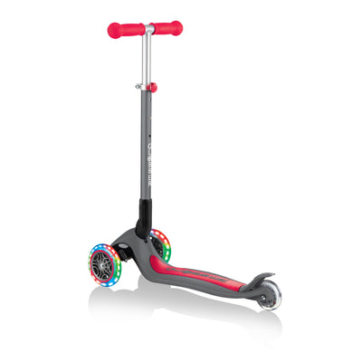 Primo Foldable Scooter With Lights Grey/Red