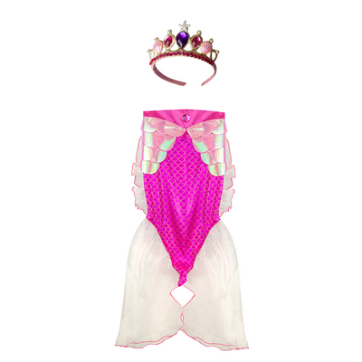 Mermaid Glimmer Skirt w/ Tiara Pink