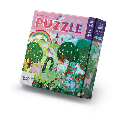 60 Piece Foil Puzzle Sparkling Unicorn