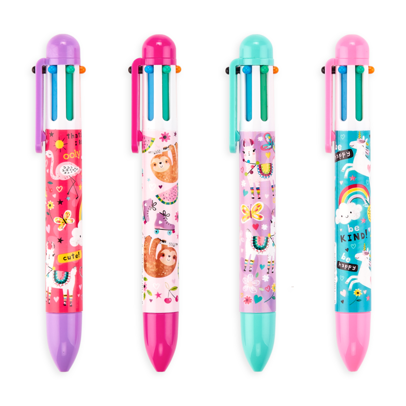 Scented Cute Multiple Tip Colored Pens - Shuttle Pen with 6 Different