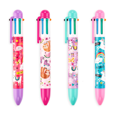 6 Click Multi Color Pens Funtastic Friends
