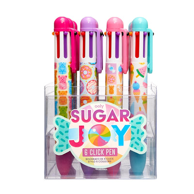 6 Click Multi Color Pens Sugar Joy