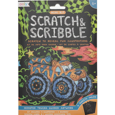 Mini Scratch & Scribble Art Kits Monster Truck