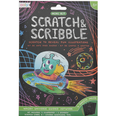 Mini Scratch & Scribble Art Kits Wacky Universe