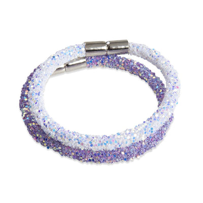 Blissful Crystal Bracelet Purple/White