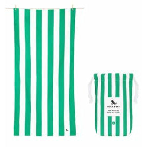 Quick Dry Towel - Stripes Collection Cancun Green