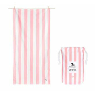 Quick Dry Towel - Stripes Collection Malibu Pink