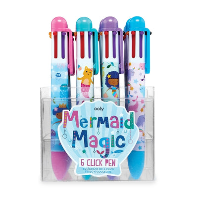 6 Click Multi Color Pens Mermaid Magic
