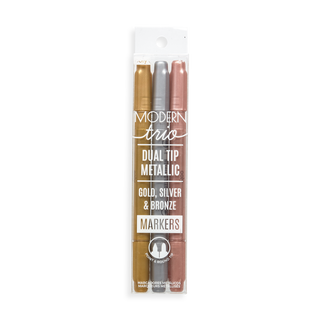 Modern Trio Dual Tip Metallic Markers 