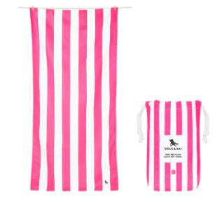 Quick Dry Towel - Stripes Collection Phi Phi Pink