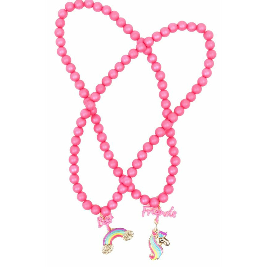 Best Friends Rainbow Unicorn Necklace Set
