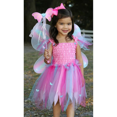 Butterfly Dress with Wings & Wand Pink/Multi