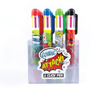 6 Click Multi Color Pens Comic Attack