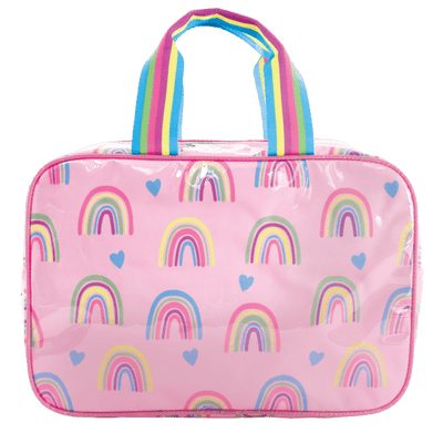 Large Cosmetic Bag Rainbow Hearts