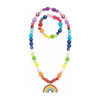 Double Rainbow Necklace & Bracelet Set 