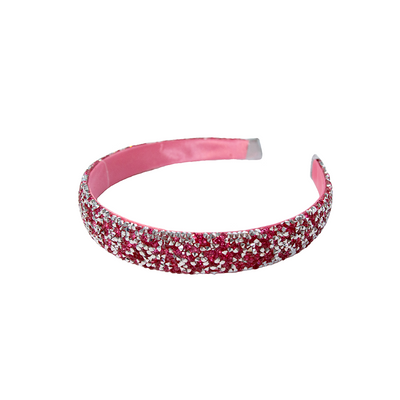 Boutique Gummy Glitter Headband Dark Pink