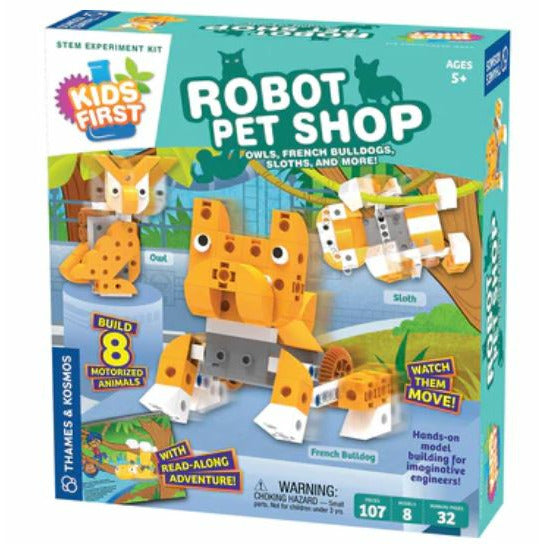 Kids First Robot Pet Shop - Owls, French Bulldogs, Sloths & More