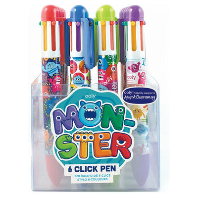 6 Click Multi Color Pens Monster