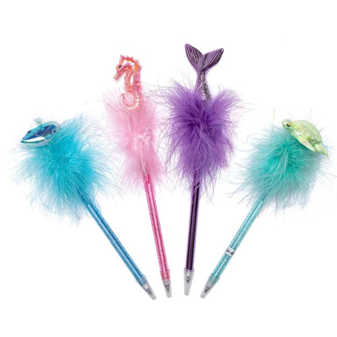 Wrapables Fluffy Rainbow Monster Pens (Set of 5)