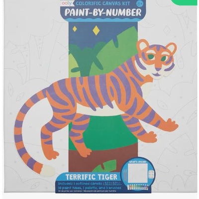 Colorific Canvas Paint By Number Terrific Tiger