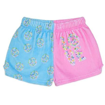 Iscream Plush Shorts Valentines Day Sm Peace and Love