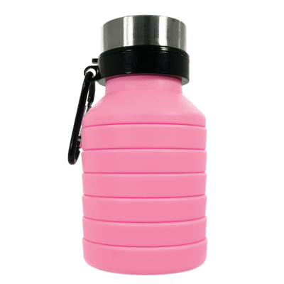 Collapsible Silicone Water Bottle Pink