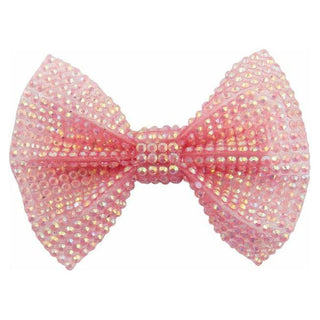 Boutique Pink Gem Bow Hair Clip 