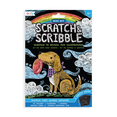 Mini Scratch & Scribble Art Kits Playful Pups